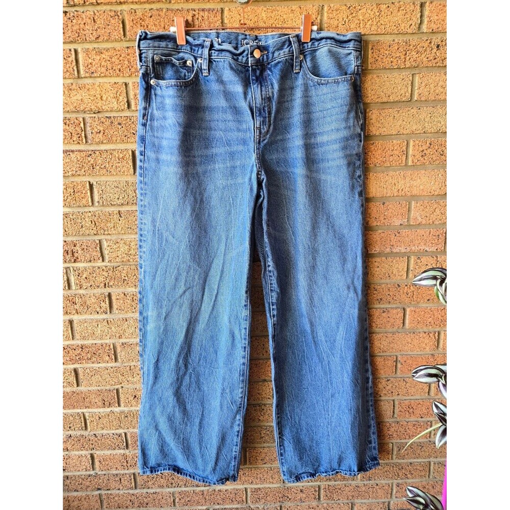 J.Crew '84 Low Rise Wide Leg Jeans Medium Wash Indigo - Size 31